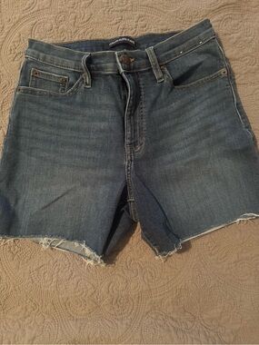Calvin Klein Jeans Blue Denim Cut-Off Frayed Shorts